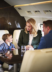 Privé jet huren familie